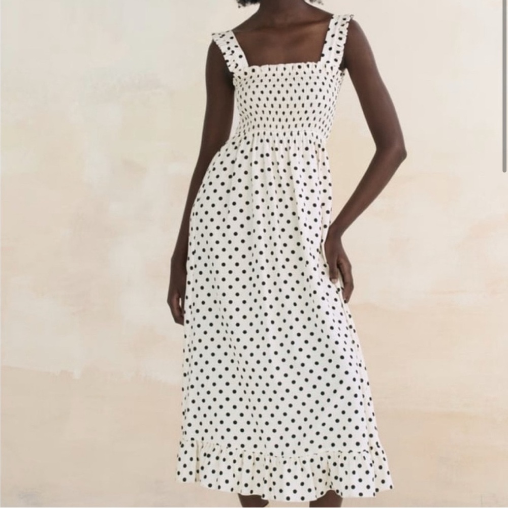 Zara Polka Dot Midi Dress